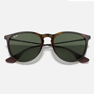 NEW Ray-Ban Erika Classic Sunglasses Light Havana with Green G15 lens